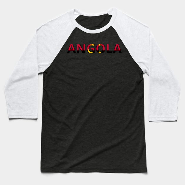 Drapeau Angola Baseball T-Shirt by Pixelforma